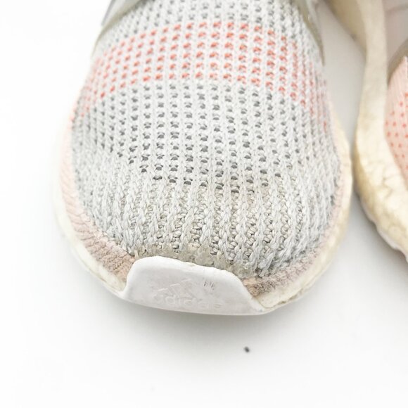 ADIDAS Ultra Boost 19 Gray Pink Athletic Running Trainers Sneakers Womens 9.5 - Picture 7 of 10